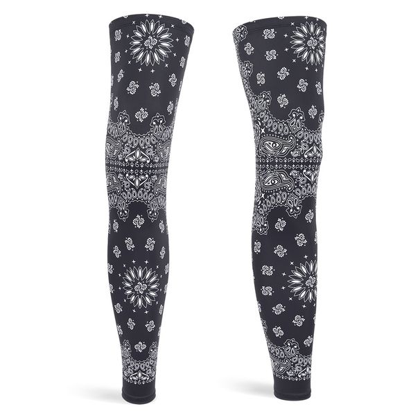 Ice Silk Sun Protection UV Outdoor Sports Cycling Motorcycle Guards Unisex Summer Paisley Leg Sleeves_desvips.com