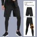 Men's Compression Pants With Built-in Shorts - High Elasticity, Moisture-Wicking, Breathable For Running, Gym, Basketball & Sports_desvips.com