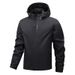 2027 Fashion Outerwear Men Pure Color Waterproof Windproof Rain Lightweight Zipper Hooded Jacket Raincoat Hiking M-6XL_desvips.com