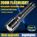 Magnetic Attraction Digital Display P50 Telescopic Zoom High-power Strong Light Flashlight 117_desvips.com