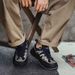 Maden Casual Slip-On Outdoor Sneakers Men's Chunky Sole Athletic With Elastic Lace System Breathable For Jogging Shoes_desvips.com