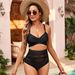 2025 New Swimsuit Sexy Hollow Cross Tie Solid Color Fashion Bikini_desvips.com