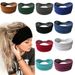 Solid Color Extra Wide Elastic Yoga Headband For Women Sports Sweat Absorbing Waist Wrap Headscarf Hair Tie_desvips.com