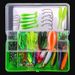 WEIHE 104pcs Combo Fishing Bait And Accessories Tackle Box Soft Fishing Set Fishing Lure Kit_desvips.com