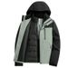 90 Fleece Thermal Fully Sealed Waterproof Jacket New National Standard Detachable Inner Liner Three-in-One Unisex_desvips.com