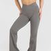 001 ONERACTIVE Cross Waist Yoga Flared Nude Feel Slimming Fitness Leggings Running Casual Wide Leg Long Pants_desvips.com