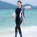 Women's Summer Surf Swimsuit One-Piece Slimming Plus Size Sun Protection Long Sleeve Conservative Rash Guard Full Body_desvips.com