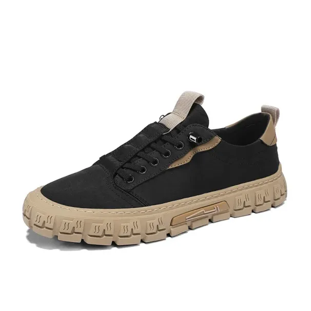 Gray Casual Sports For Men Sneakers Breathable Lace Up Slip On Walking Flats Male Vulcanized Fashion Shoes 240617_desvips.com