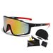 Large-Frame Outdoor Cycling Glasses: 4 Interchangeable Color Lenses, Prescription Glasses Compatible & Windproof_desvips.com