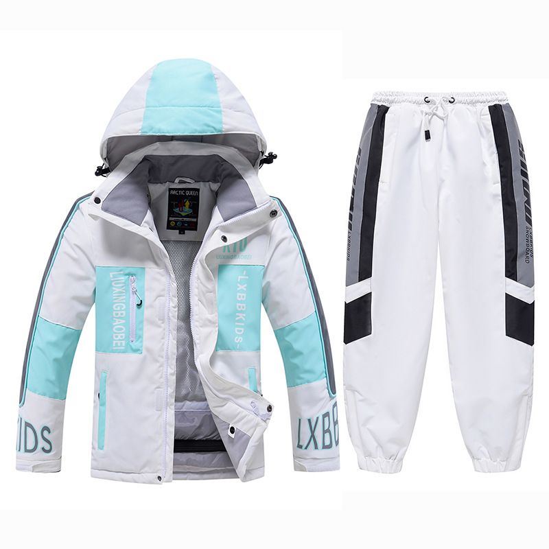 NOKO-New Children's Ski Suit Sets For Boys And Girls, Windproof And Water-resistant Winter Outdoor Warm Thickened Snowboard And Double-board Ski Suits_desvips.com