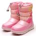 1010 Export To Russia Winter Children's Mid-Calf Snow Boots For Girls Thick Wool Large Big Kids Waterproof Princess_desvips.com