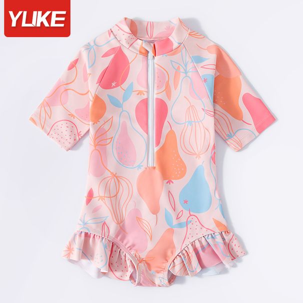 Children's 2026 Girls' Princess Baby One-Piece Sun-Protective Swimsuit New Style Toddler Skirt Quick-Dry Swimwear_desvips.com