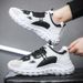 Autumn New Breathable White Men's Versatile Thick-Soled Non-Slip Sports Casual Dad Trendy Shoes_desvips.com
