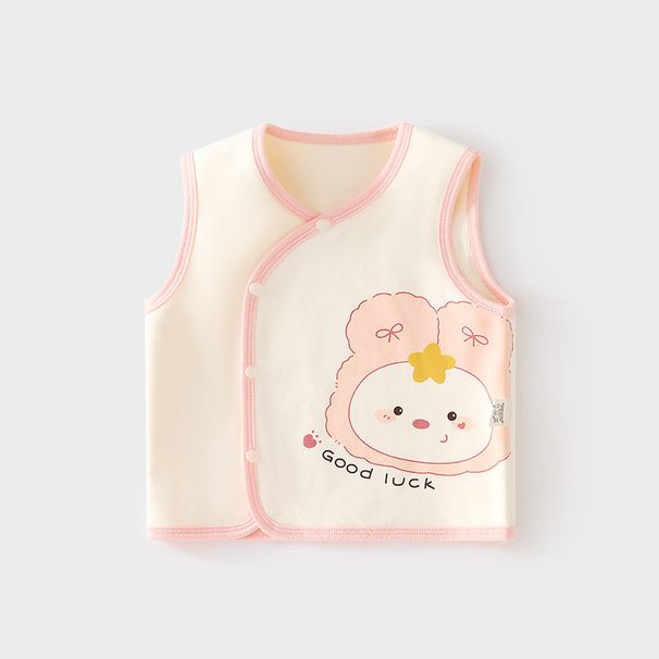 Belly Protection Vest Autumn Winter Baby Double Layer Children's Sleeveless Jacket Newborn Pure Cotton Warm Top_desvips.com