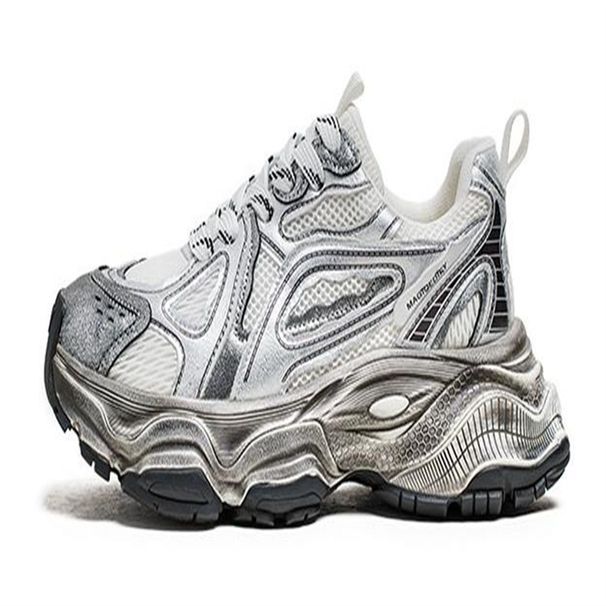 New Product Fashion Sneakers Youth/Men Low Top Lace-Up Breathable Thick Sole Height-Increasing Non-Slip Wear-Resistant Shock-Absorbing Running Shoes_desvips.com