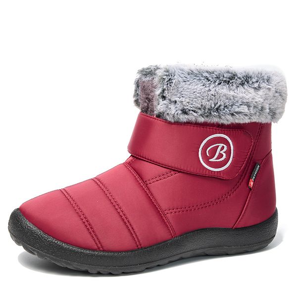 Women's Winter Snow Boots High Top Faux Fur Lined Warm Slip-Resistant Casual Shoes With Side Zipper_desvips.com