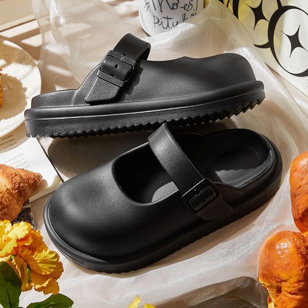 Women's Mary Jane Sandals - Fashion & Comfortable (EVA Material Thick Platform Slip-On Design Closed-Toe Summer Casual Wear)_desvips.com