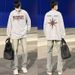 American Style Letter Print Short Long Sleeve Unisex Summer Ins Street Loose Versatile Couple Tops_desvips.com