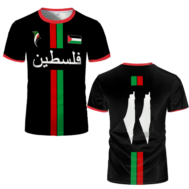 2025 New Palestine Football T-shirts Summer Men's And Women Palestinian Jersey Gaza Kid's Tees Gifts Wholesale Unisex T_desvips.com