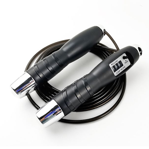 Outdoor Sports Fitness Fat Burning Fat Reduction Skipping Rope Gold Plated Steel Wire Counting Skipping Rope Student Training Bearing Skipping Rope_desvips.com