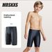 Five-point Children's Professional Swimsuit Boxer Shorts Shark Skin Large Size Hot Spring Training Swimming_desvips.com