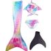 Children's Mermaid Swimsuit Performance Swimwear Three-Piece Set Fish Tail Large Medium Small Girls Princess Dress_desvips.com