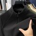 2025 Autumn Winter Double-Sided Fleece Half-Zip Long Sleeve Sweatshirt Simple Casual Warm Base Shirt T-Shirt Men's_desvips.com