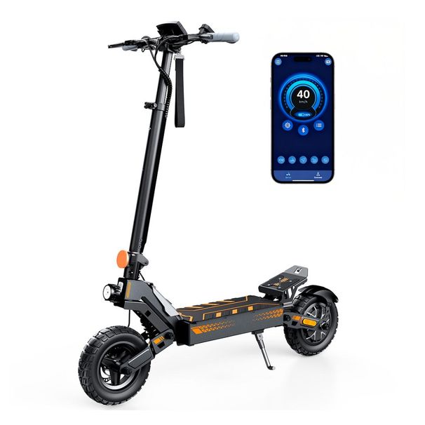 IScooter W10 Off-road Electric Scooter 48V 15Ah Battery 1200W Motor 60km Range 10 Inch Tubeless Tires Dual Suspension Adult E-scooter_desvips.com