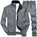 2026 Fashion Tracksuits Youth/Men Stand Collar Zipper Sweatshirts + Lace-Up Sweatpants Embroidery Splicing Two-Piece Sport Suits M-8XL_desvips.com
