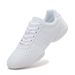 610Women's Leather Sports Shoes Lightweight Cheerleading Aerobics Sneakers Youth Teen Girls Non-slip Fitness Gym_desvips.com
