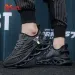 YRZL Men Sports Running Jogging Shoes Casual Sneakers Outdoor Breathable Mesh Women Light Shock-absorption Black Tennis_desvips.com