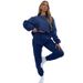 fashion suits for women long-sleeved loose round neck sweatshirt casual sports trousers_desvips.com