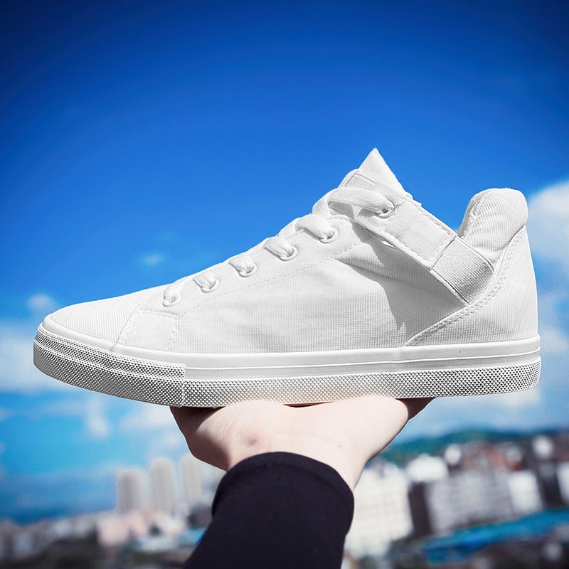 Sneakers, Students, All Blackboard Work Clothes Summer White Skateboard Instagram Men's Canvas Shoes, Trendy Shoes_desvips.com