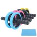 Anti Slip Texture Function Abdominal Wheel Double Wheel Abdominal Muscle Wheel Silent Abdominal Wheel Roller Fitness Equipment_desvips.com