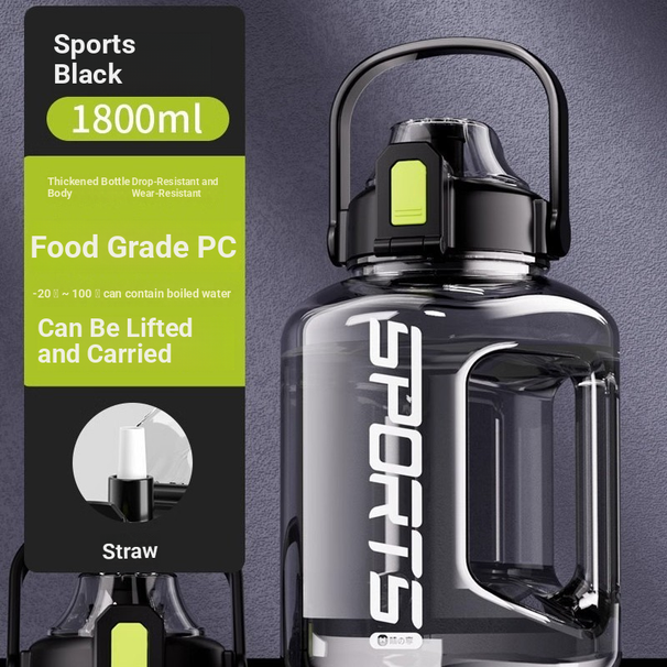 Large Capacity Water Cup Men's And Women's Portable Sports Water Bottle Fitness Belly Cup Dundong Bucket Plastic Space Cup_desvips.com