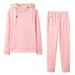 long sve short sweatshirt drawstring sweatpants women's hoodie set_desvips.com