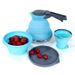 Outdoor folding kettle coffee cup set picnic camping road trip portable equipment silicone bowl_desvips.com