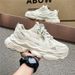 Live Broadcast Of 2024 Spring New Men's Korean Version Trendy Sports And Leisure Mesh Dad Student Running Shoes_desvips.com