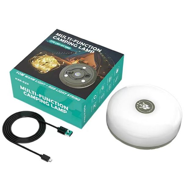 New LED USB Rechargeable Colorful String Tape Measure Storage Outdoor Atmosphere Tent Camping Light_desvips.com
