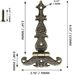 4 PCS T-Strap Hinges, Antique Bronze Decorative Door Hinges T-Strap Barn Door Hinges With Screws For Furniture Cabinets Wooden Box Jewelry Case_desvips.com