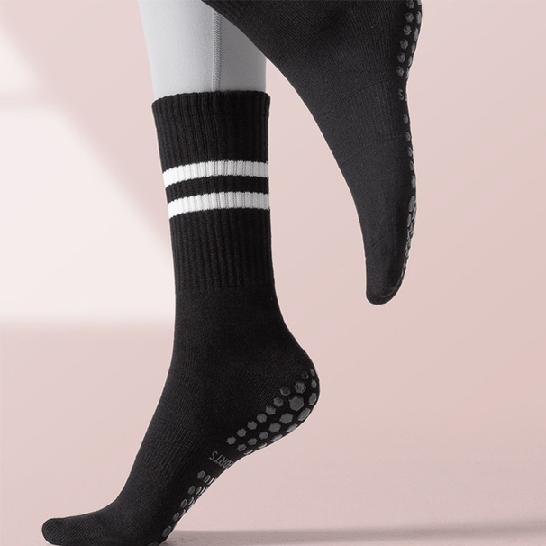 Yoga Socks Women's Socks Cotton Non-slip Silicone Indoor Fitness Towel Bottom Socks Pilates Women's Sports Socks_desvips.com