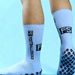Non-Slip Mesh Sports Socks For Running, Basketball & Football - Breathable Mid-Cushion Athletic Socks With Grip Dots For Men_desvips.com