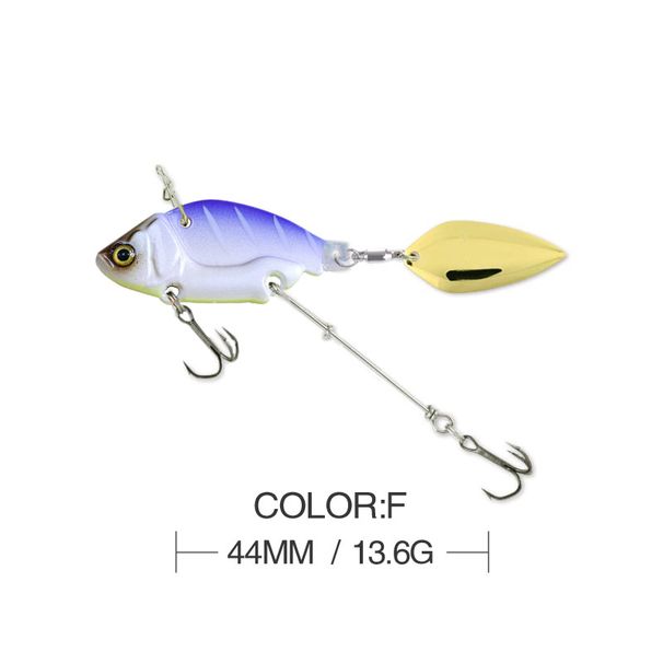 Fishing Lures Wobble Rotating Metal Vib Vibration Bait Winter Fishing 13.6g 44mm Artificial Hard Baits Spinner Spoon Lure Pesca_desvips.com