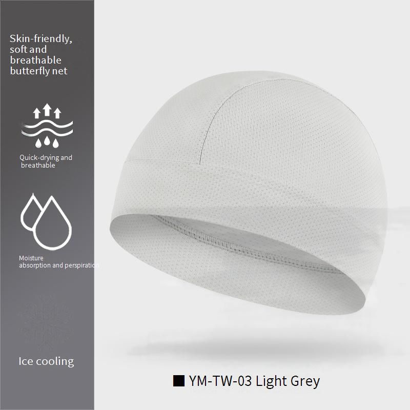 Breathable Mesh Cycling Cap - Sun Protection Sports Hat For Outdoor Activities, Motorcycle Helmet Liner (Black, Dark Gray, Light Gray)_desvips.com
