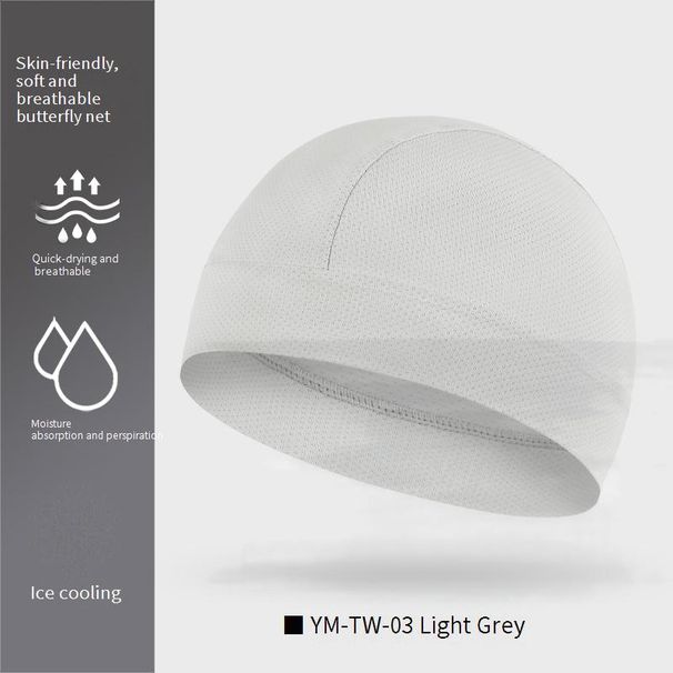 Breathable Mesh Cycling Cap - Sun Protection Sports Hat For Outdoor Activities, Motorcycle Helmet Liner (Black, Dark Gray, Light Gray)_desvips.com