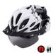 Magnetic Goggles Helmet With Brim And USB Charging Light, Removable Bicycle Riding Helmet Integrated_desvips.com