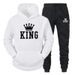 Autumn Winter Fleece Sports Couple Men's And Women's Sweatshirt Suit_desvips.com