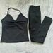 Women's Sports Yoga Tank Top And Long Bottom Set Running Tights Fitness Clothing Set_desvips.com