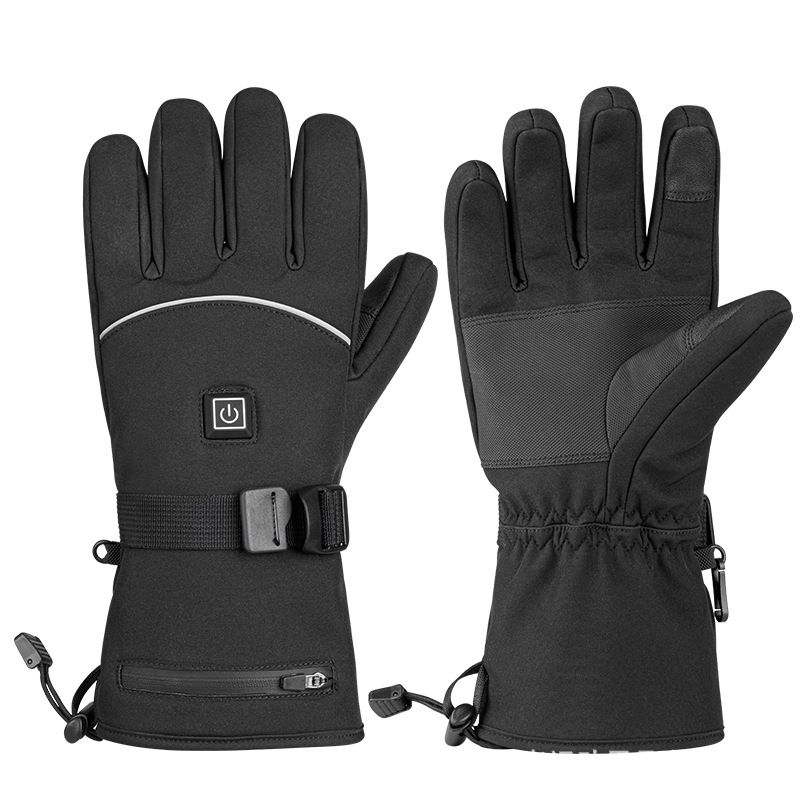 Trade Thermal Three-Level Cold-Proof Outdoor Cycling Skiing Electric Heated Windproof Touchscreen Gloves_desvips.com