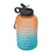 1 gallon sports kettle Plastic Bounce Cup Frosted Gradient Fitness Space Cup Large capacity kettle 3.78L_desvips.com